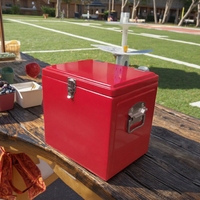 Portable 15L Métal Glacière Industrielle Rustique pour Bars Parties Voyage Camping Portable Glacière pour Halloween Mariages