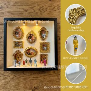 DIY Mini Museum Silhouette Box <b>Gold</b> Wood <b>Frame</b> Vintage Handmade Photo Display Shadow Box - Product Image 4