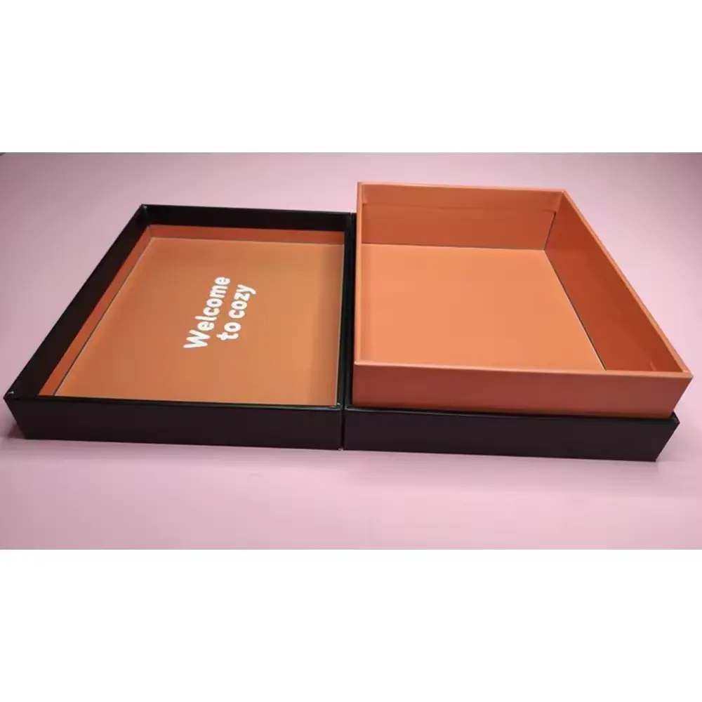 Caixa de presente rígida com tampa removível, embalagem de papel de papelão luxuosa com logotipo personalizado, caixa de presente com tampa removível para pescoço e ombro