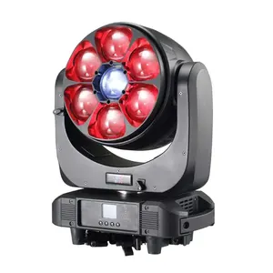 超光束清洗7x60W RGBW像素控制大眼DMX专业舞台发光二极管变焦移动头