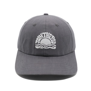 Casquette de baseball vintage écologique en chanvre, 6 panneaux, brodée, non structurée, à visière pré-courbée, profil bas, pour le sport, l'extérieur et la plage - Product Image 1