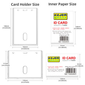 Portatarjetas <span class=keywords><strong>de</strong></span> identificación acrílico B7 con orificio para el pulgar <span class=keywords><strong>de</strong></span> fácil acceso, portatarjetas <span class=keywords><strong>de</strong></span> identificación <span class=keywords><strong>de</strong></span> plástico para estudiante, enfermera, protector <span class=keywords><strong>de</strong></span> funda para <span class=keywords><strong>tarjeta</strong></span> <span class=keywords><strong>de</strong></span> oficina - Product Image 3