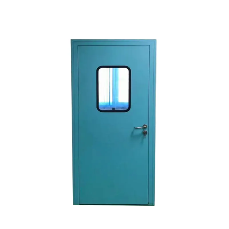Дверные оцинкованные листовые двери для чистой комнаты GMP стандартные лабораторные качели одиночные двери