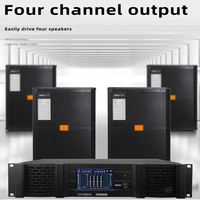 Amplificador de Potencia DSP de 4 Canales Clase TD FX10000Q de 1350W de Alta Potencia con Pantalla Táctil, Dante, AES, Filtro FIR, Disipador de Calor de Cobre