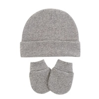 Gorros de Algodón para Bebé, Conjunto de Gorro y Guantes para Bebé, Gorros y Manoplas para Recién Nacido