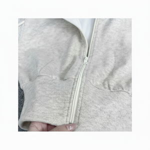 ชุด2ชิ้นแบบลำลองสำหรับผู้หญิงทุกฤดูเสื้อแจ็กเก็ตมีฮู้ดโลโก้ตามสั่งพร้อมกางเกงขาตรงสไตล์ฤดูร้อน - Product Image 1