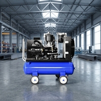 Compresseur d'air à vis IP55 120L 70L 220V 4KW 380V 3 phases refroidi par air stationnaire Style lubrifié rentable