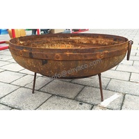 Kadai Style Corten acier robuste multifonctionnel Patio jardin eau foyer extérieur Brasero Brasero fer foyer bol