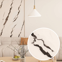 Panneau mural en PVC effet marbre, texture pierre naturelle de luxe, imperméable, matériau décoratif pour projets intérieurs de villas et hôtels, fabriqué par Y Board Factory