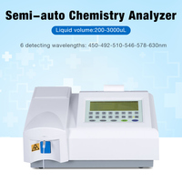 Wholesale New Semi-automatic Chemical Analyzer Laboratory LCD Display Biochemistry Equipment Blood 6-class Detection Analyzers