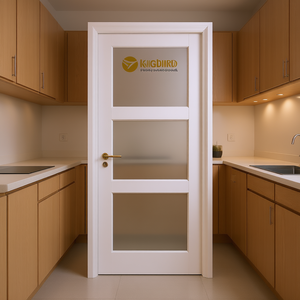 Porte coulissante intérieure en verre trempé givré KIGBIIIO 3-Lite, style français, 24x80 pouces, pour portes de garde-manger, modèle D0100XUZLCG - Product Image 4