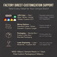 IP6K9K Lampe Strobe SMBX R65 Double Couleur Stroboscopique Lumières Grill Lumières 4 LED En Alliage D'aluminium Lumière Stroboscopique D'urgence pour Véhicules