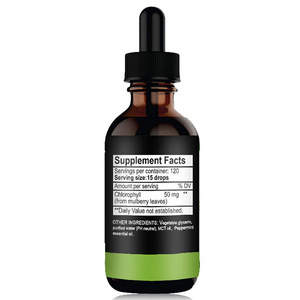 Gouttes de Chlorophylle en Gros Marque Blanche Biologiques Végétaliennes Sirop de <span class=keywords><strong>Splina</strong></span> 6000mg Gouttes Détox Antioxydants Liquides - Product Image 2