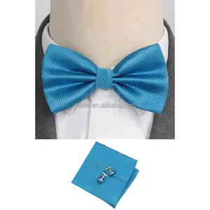 Mannen Stropdas Set Bowtie Das Manchetknopen Mode Vlinder Party Wedding Strikjes Voor Mannen Meisjes Snoep Effen Kleur Strik Groothandel