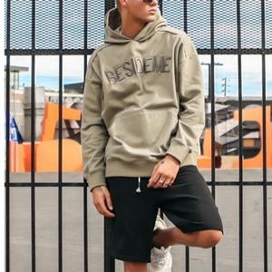 Sweat-shirts de sport unisexes en coton 100% avec logo brodé 3D personnalisé, surdimensionnés, unis, pour hommes, sweat-shirts épais - Product Image 2