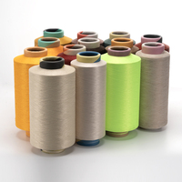Filament de polyester recyclé GRS DTY 75D-600D, teint en masse, écologique, pour textiles durables