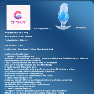 CF-P9139 Tapón Anal de Silicona Suave con Forma de Corazón de Hielo, Dilatador Anal con Cristal de Vidrio Integrado, Inserto Vaginal y Anal, Juguetes Unisex al por Mayor - Product Image 5