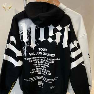 เสื้อฮู้ดดี้ผ้าฝ้าย 100% หนานุ่ม สกรีนลายใหญ่ สไตล์ฮิปฮอป ทรงหลวม ใส่ได้ทั้งชายและหญิง แขนโดลแมน สำหรับฤดูหนาว - Product Image 4