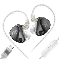 Écouteurs intra-auriculaires HiFi KZ Castor Harman Target Version avec 2 transducteurs dynamiques, moniteur audio professionnel et câble détachable