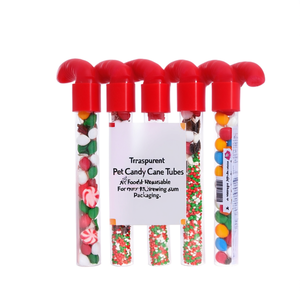 Tubes transparents pour bonbons en forme de canne à sucre, qualité alimentaire, réutilisables, pour cadeaux de fête, emballage de chewing-gum - Product Image 2