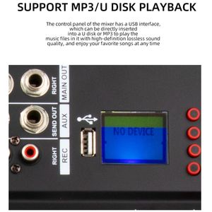Chuyên Nghiệp 6 Kênh Âm Thanh Mixer Được Xây Dựng-Trong Amp Với Kép Không Dây mics, Karaoke Sân Khấu Phòng Thu DJ Điều Khiển/Âm Thanh Giao Diện Điều Khiển Mixer - Product Image 3