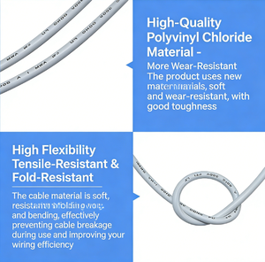 Fil de signal électronique rond gainé <span class=keywords><strong>PVC</strong></span> 2 conducteurs (solide/torsadé) 22AWG 2464 conforme ROHS, 100m - Product Image 4