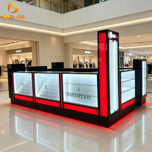 Quiosco de Madera Ecológico de Estilo Popular para Teléfonos Móviles con Iluminación LED, Mostrador de Exhibición de Teléfonos para Centros Comerciales - Product Image 2