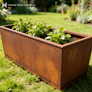 Fioriera in Acciaio Corten e Bordura per <span class=keywords><strong>Giardino</strong></span> in Acciaio Corten, Design Personalizzato Tagliato al Laser, Acciaio Resistente agli Agenti Atmosferici ASTM A242 - Product Image 4