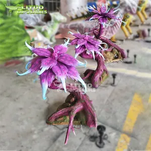 Giant Magic Realistic Animatronic Flower Moving Plants Attractions