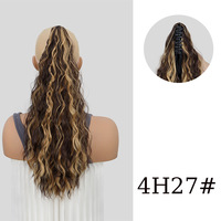 Extensions de cheveux synthétiques à clip en forme de griffe, vague d'eau bouclée, nouvelle collection, vente en gros, fibre haute température, queue de cheval, perruques à cordon de serrage