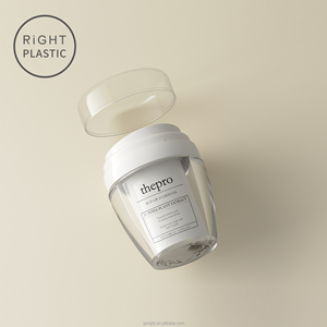Pot sans air OMS <span class=keywords><strong>de</strong></span> 30ml pour crème <span class=keywords><strong>de</strong></span> soin personnel et crème pour les yeux pot à pompe cosmétique rechargeable <span class=keywords><strong>bouteille</strong></span> en plastique en forme <span class=keywords><strong>de</strong></span> cylindre - Product Image 1