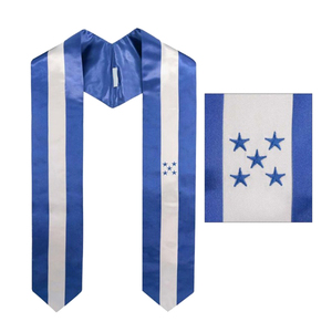 Honduras bordado Universidad satén bandera personalizada graduación faja escuela poliéster estola - Product Image 2