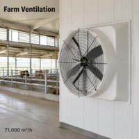 Ventilateur d'extraction agricole à haut débit d'air avec 6 pales en alliage et boîtier antirouille pour fermes d'élevage
