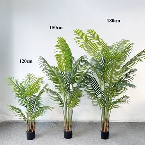 도매 60-300cm 시뮬레이션 분재 나무 플라스틱 인공 Areca 손바닥 분재 식물 나무