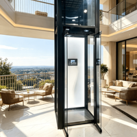 Ascenseur résidentiel silencieux et économe en énergie, capacité 400 kg, pour villa et appartement, usage intérieur privé