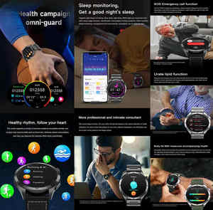 <span class=keywords><strong>Smartwatch</strong></span> ET485 con Schermo Rotondo da 1,43 Pollici, IP68, Chiamate BT, Monitoraggio dell'Ossigeno nel Sangue e della Salute - Product Image 5