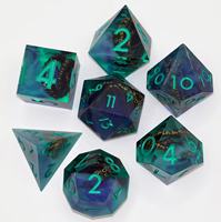 Ensemble de dés en résine à pointe en forme de tentacule d'octopus intégré, 1 pièce, écologique et durable. DND (Dragon Dungeons) Dungeons & Dragons COC