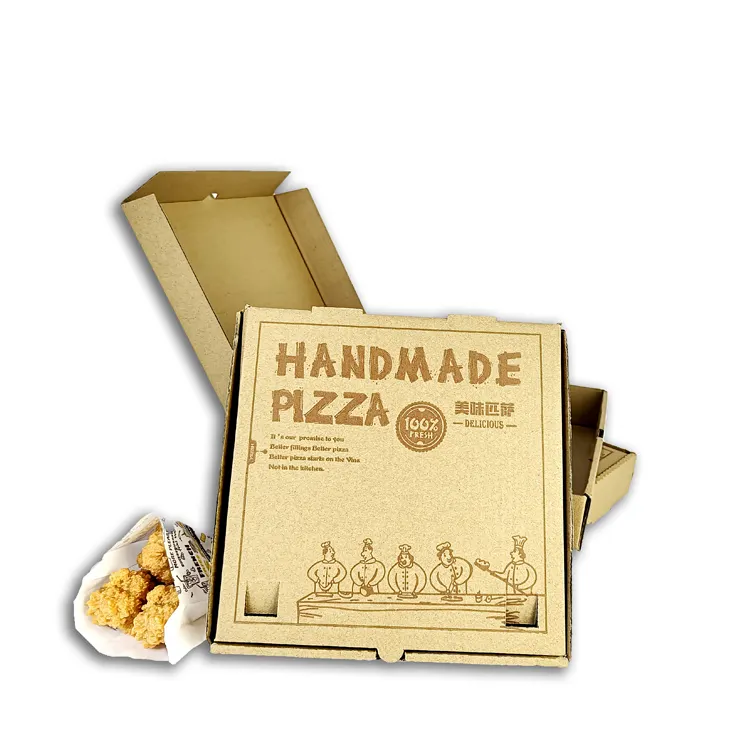 La stampa promozionale del logo accetta la promozione su ordinazione biodegradabile delle scatole di carta della pizza di progettazione di dimensione