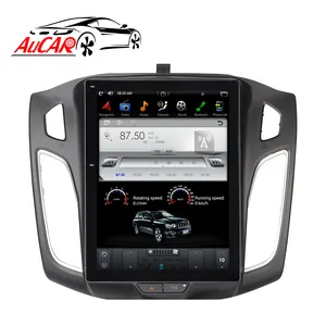 AuCAR 10.4 "垂直屏幕Android 9汽车视频收音机GPS导航Android汽车立体声Carplay PX6 DSP For Ford Focus 2012-2018