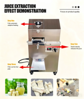 Machine à jus de canne à sucre automatique à taux d'extraction élevé avec conception de rouleaux optimisée pour les magasins de jus