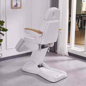 Blanco PU cuero eléctrico 3 Motor belleza masaje multifunción manicura Facial Spa tatuaje sillas cama alta - Product Image 4