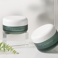 Juego de Envases Cosméticos de Vidrio Esmerilado Verde de Lujo con Tapa Blanca en Forma de Domo, Botella con Bomba para Loción, Tarro para Crema, Envases Vacíos para Cuidado de la Piel, Logotipo Personalizado