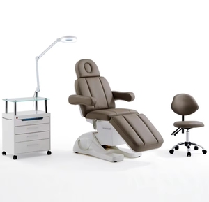 Cama Eléctrica Moderna Marrón para Técnicos de Pestañas, Mesa de Masaje Ajustable, Muebles para Clínica Estética, Tratamientos Faciales y de Pestañas, Belleza - Product Image 3