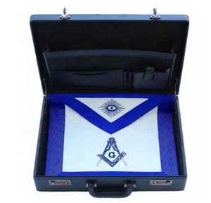 Masonic WM /Grand Size Apron Hard Case/ Briefcase Imitation Leather Regalia Masonic Apron - Product Image 2