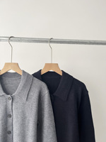 Cardigan court en maille à col polo pour femme, boutonné, style intellectuel, pour le bureau, automne-hiver, en stock 16a-2266