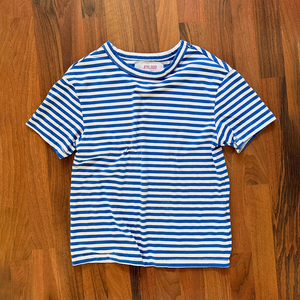 Custom Embroidery Logo 100% Cotton Short Sleeve Designer <b>T</b> <b>Shirts</b> Garment Manufacturers Factory Crew Neck <b>Striped</b> <b>Shirts</b> - Product Image 1