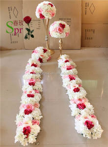 Camino de mesa de plástico artificial para decoración del hogar, macetas de <span class=keywords><strong>flores</strong></span> <span class=keywords><strong>artificiales</strong></span>, tipo económico - Product Image 6