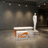 Meubles de présentation pour magasins de vêtements, design 3D professionnel, avec éclairage LED et montage facile, pour les propriétaires de commerces de détail mondiaux