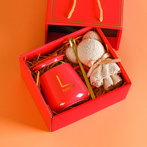 Taza de Cerámica Promocional con Logotipo Personalizado, Taza Térmica de Vidrio con Tapa para Café, Té, Regalos de San Valentín, Bodas, Juego de <span class=keywords><strong>Tazas</strong></span> - Product Image 3