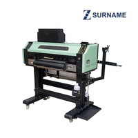 Mesin Printer DTF 24 inci 9-Warna dengan 2 Print Head I3200+HD, Mesin Transfer Panas Film PET dengan Mesin Penggoyang Bubuk Pintar/AUTO